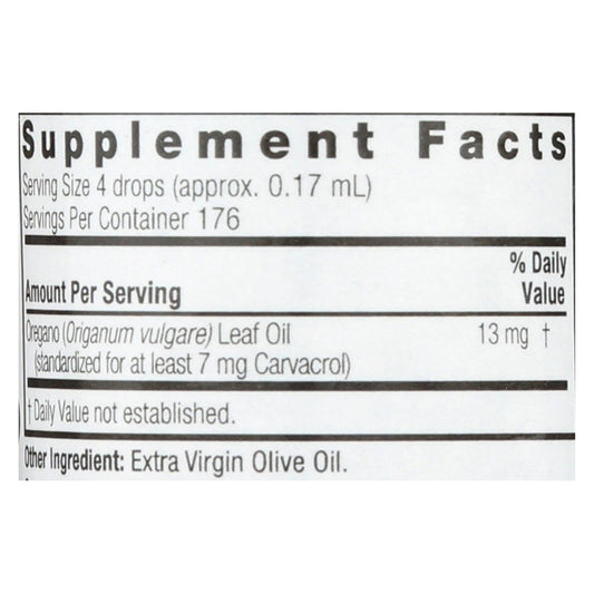 Nature's Answer Essential Oil of Oregano Leaf, 1 Fl Oz