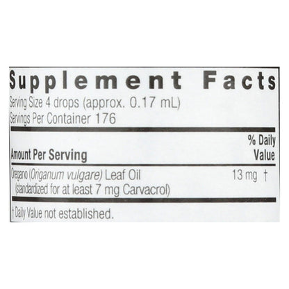 Nature's Answer Essential Oil of Oregano Leaf, 1 Fl Oz