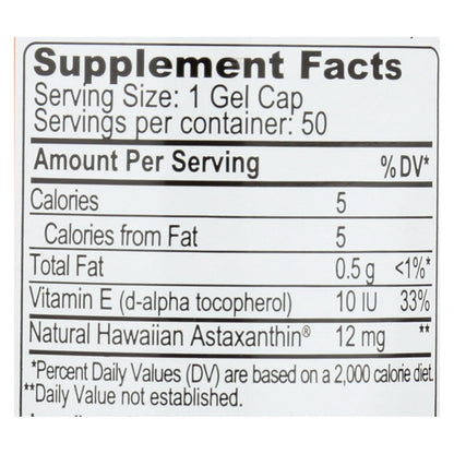 Nutrex Hawaii BioAstin Hawaiian Astaxanthin - 12mg (50 Gel Caps)