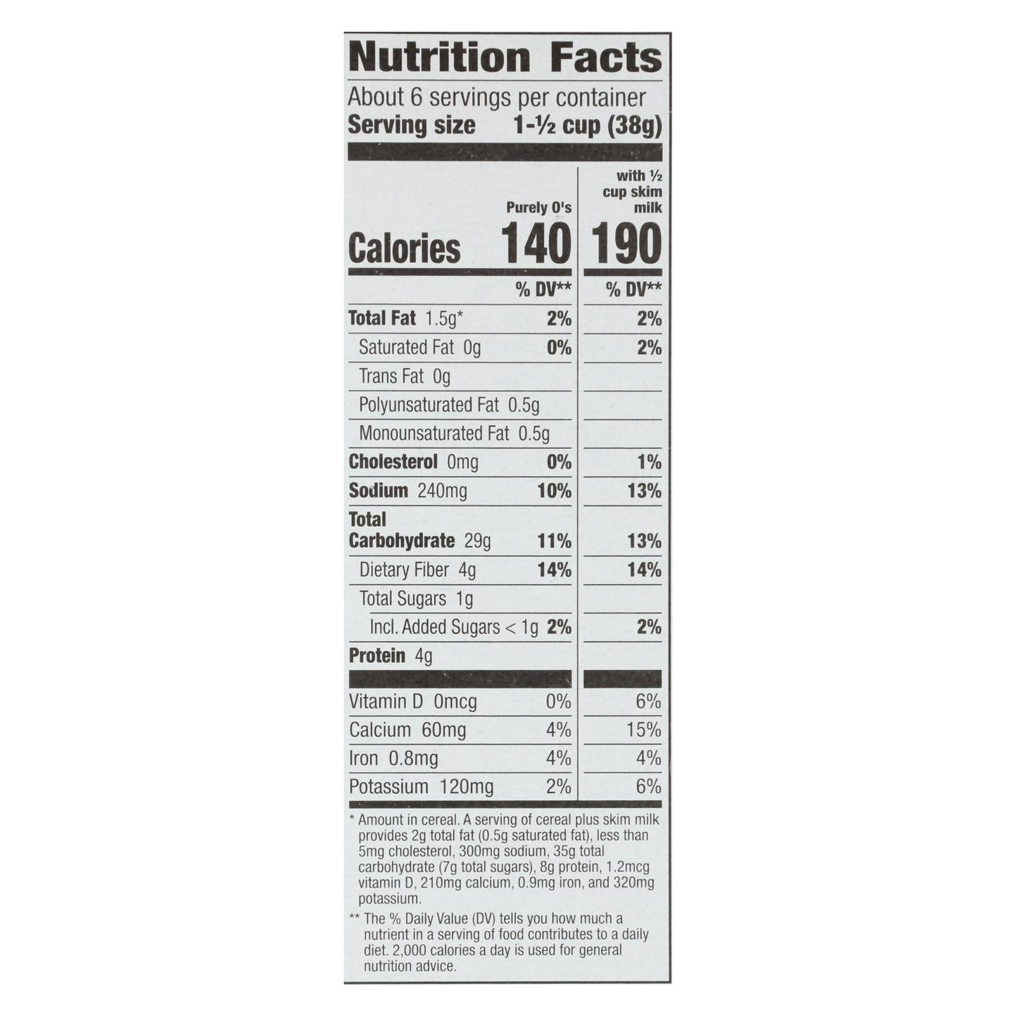 Cascadian Farm Purely O's Cereal (Pack of 12 - 8.6 oz)