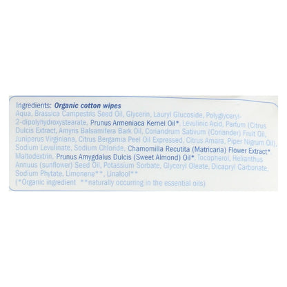 Natracare Gentle Organic Cotton Baby Wipes for Sensitive Skin (Pack of 50)