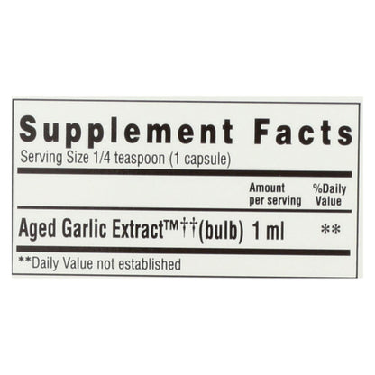 Kyolic Aged Garlic Extract Cardiovascular Support Liquid (4 Fl Oz)