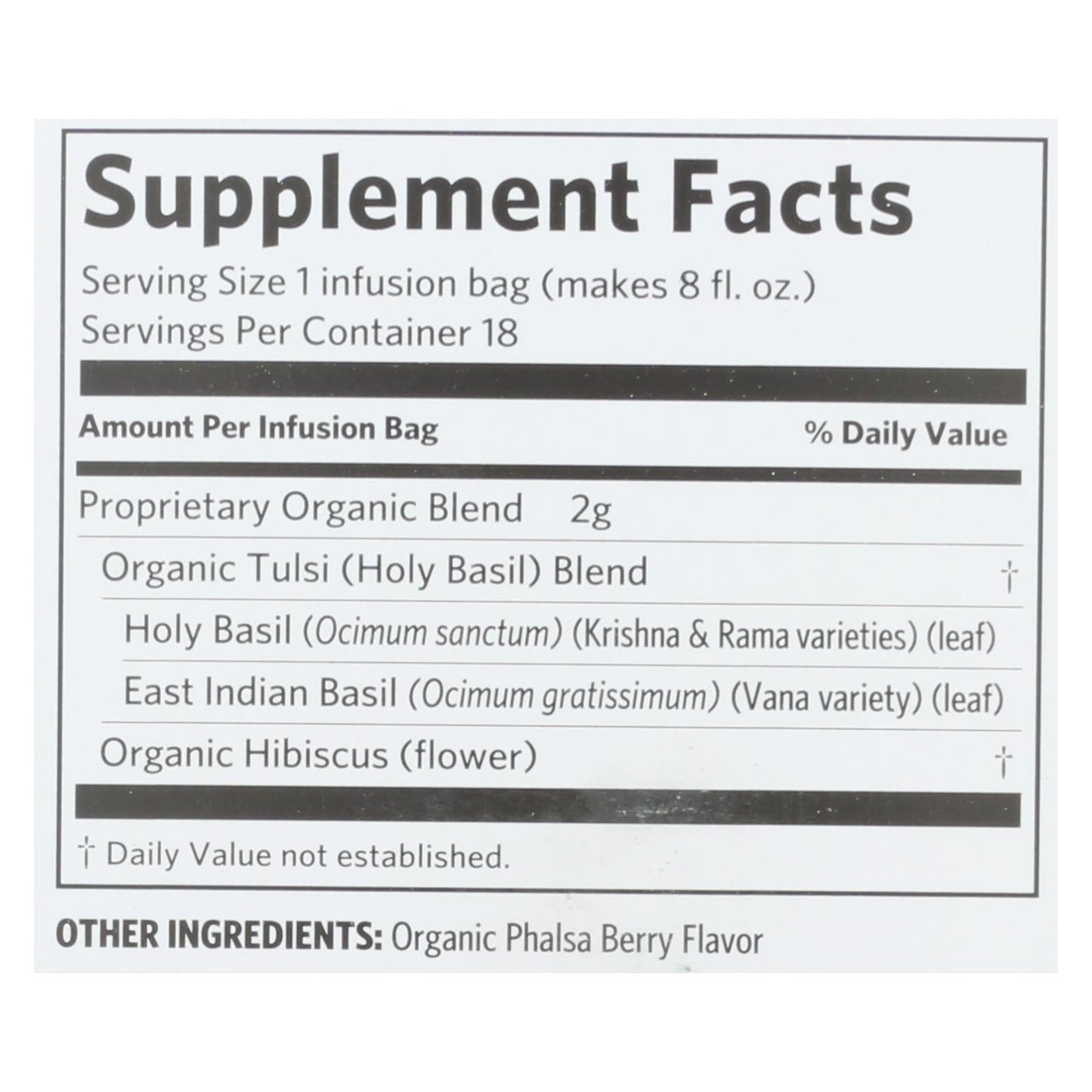 Organic India Tulsi Hibiscus Tea, Relaxing & Refreshing Herbal Supplement, 6 Packs of 18 Tea Bags