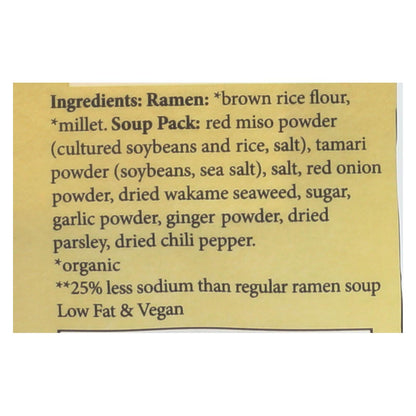 Lotus Foods Organic Millet and Brown Rice Ramen with Miso Soup - 2.8 Oz (Pack of 10)