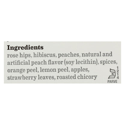 Bigelow Peach Herbal Tea, Caffeine-Free, 20 Tea Bags, Pack of 6