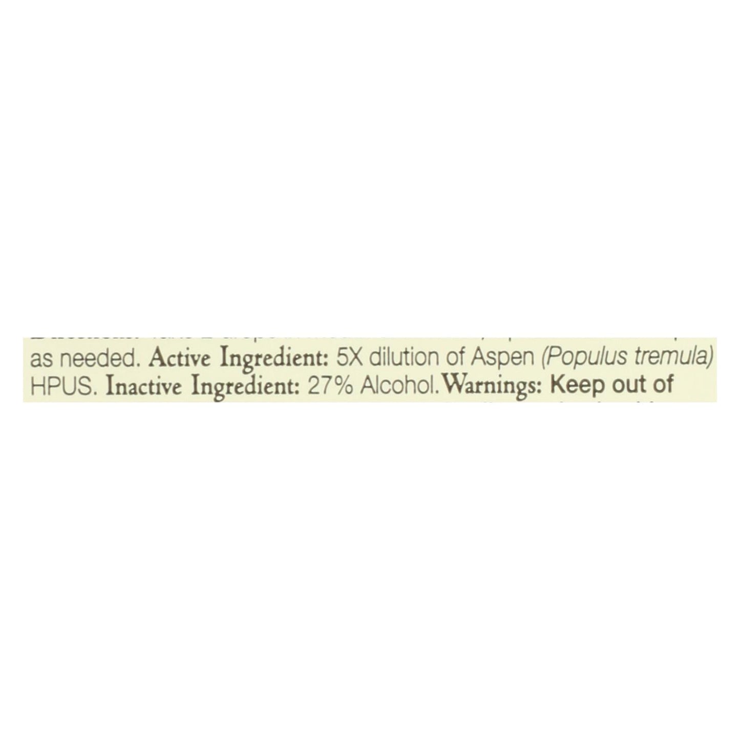 Bach Flower Remedies Essence Aspen - Relieve Anxiety and Fear - 0.7 Fl Oz