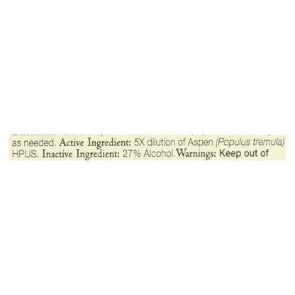 Bach Flower Remedies Essence Aspen - Relieve Anxiety and Fear - 0.7 Fl Oz