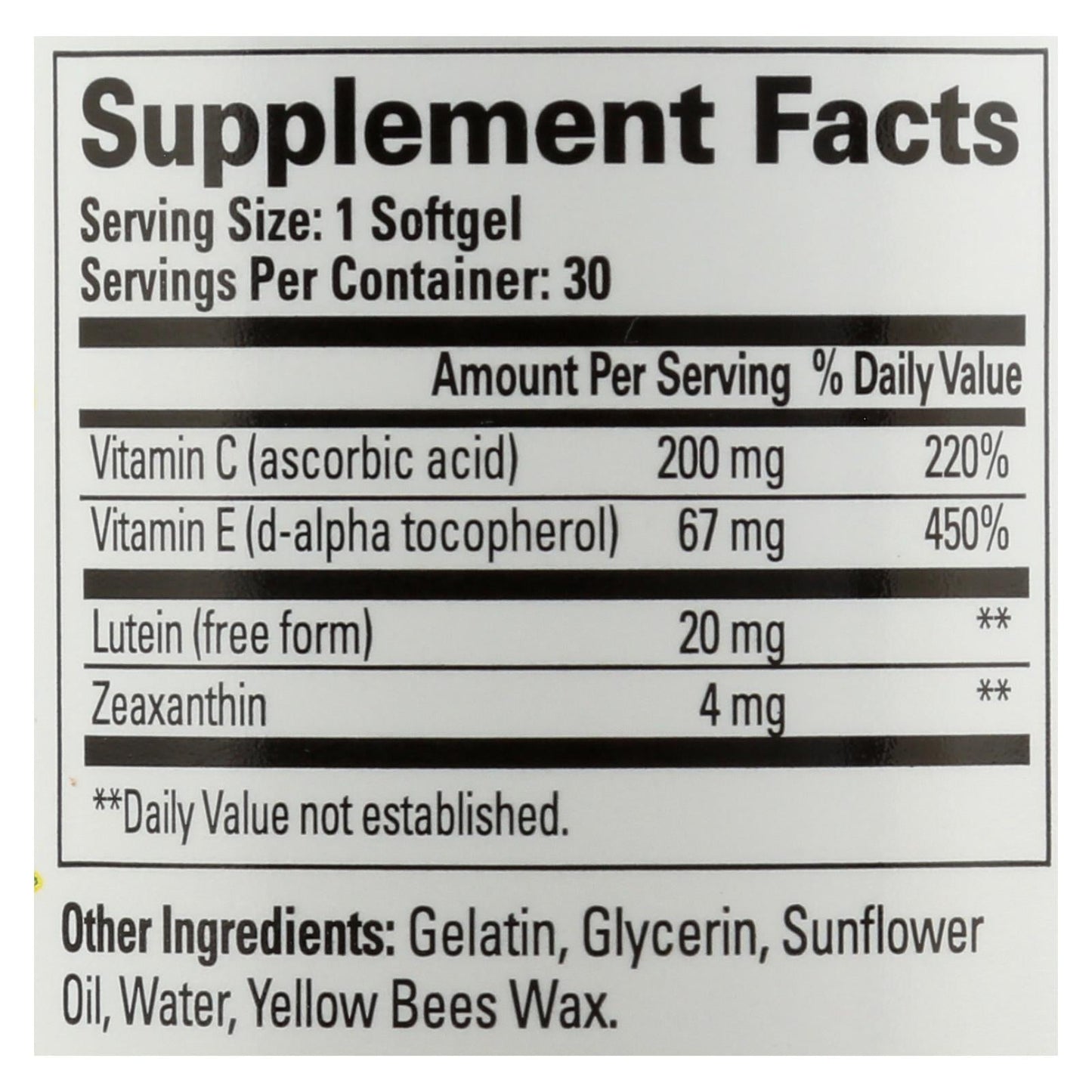 Quantum Research See Lutein Eye Health Support, 30 Softgels