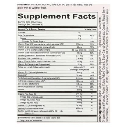 SmartyPants Women's Complete Daily Multivitamin & Omega Gummies, 120 Count