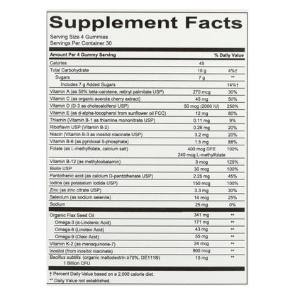 SmartyPants Women's Complete Daily Multivitamin & Omega Gummies, 120 Count
