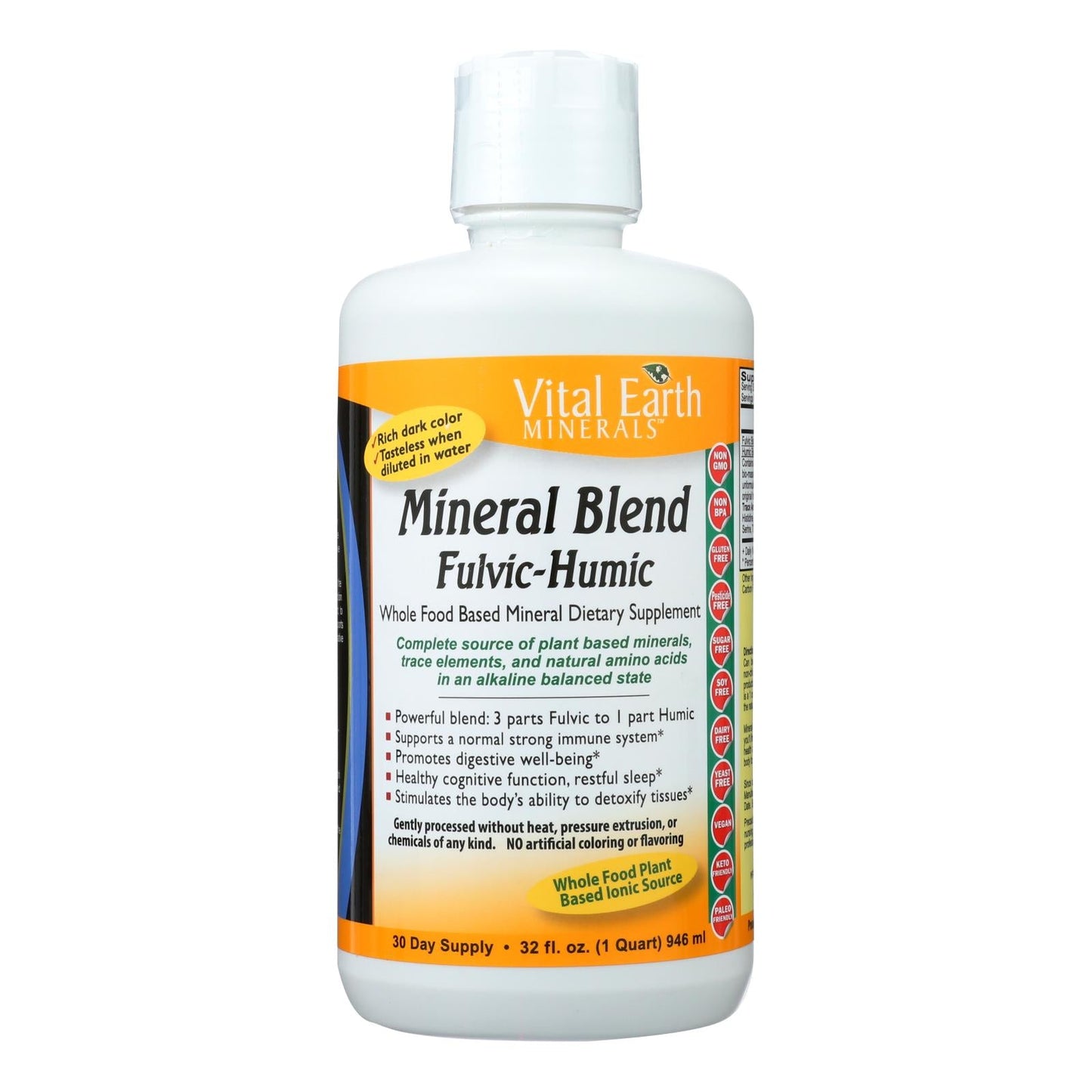 Vital Earth Minerals-  Fulvic-Humic Mineral Blend  (32 Fl Oz.)