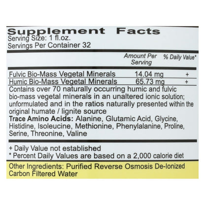 Vital Earth Minerals-  Fulvic-Humic Mineral Blend  (32 Fl Oz.)