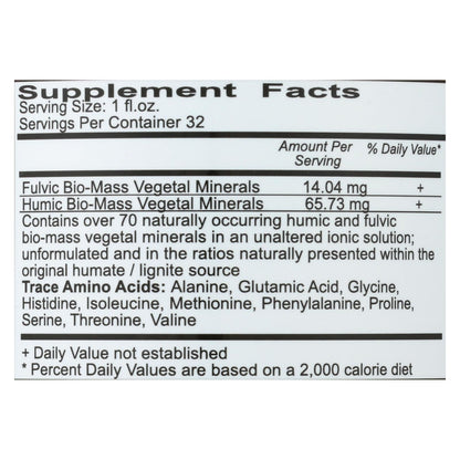 Vital Earth Minerals-  Fulvic-Humic Mineral Blend  (32 Fl Oz.)