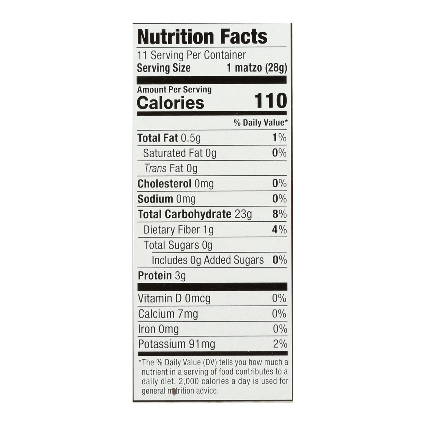 Streit's Unsalted Matzo Crackers, 11 Oz (Pack of 12)
