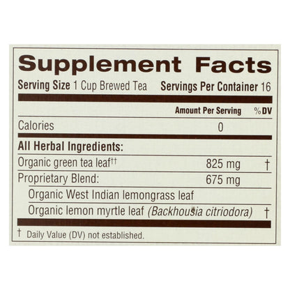 Traditional Medicinals Organic Golden Green Tea Single Serving Tea Bags, 16 Count
