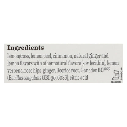Bigelow Lemon & Ginger Plus Herbal Tea, 18 Tea Bags, Pack of 6