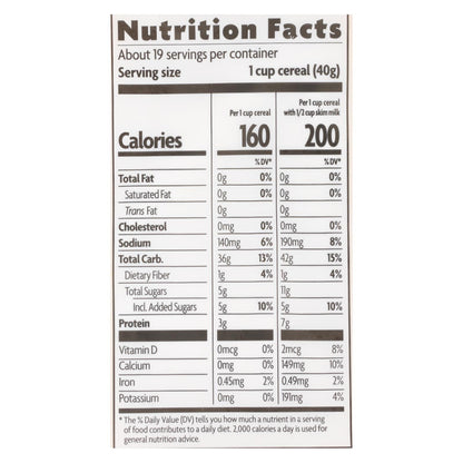 Nature's Path Organic Honey'd Corn Flakes, 6 x 26.4 Oz. - Sweetened with Honey