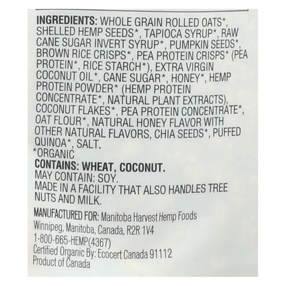 Manitoba Harvest Granola Hemp Honey/Oats, 10 Ounces (Pack of 6)