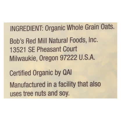 Bob's Red Mill Organic Thick Rolled Oats, Gluten-Free, Case of 4, 32 oz