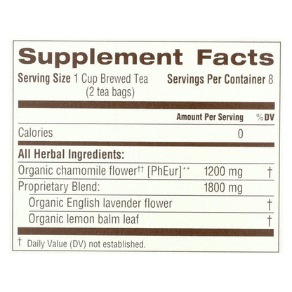 Traditional Medicinals Calming Chamomile Lavender Herbal Tea (6 Pack, 16 Bags) Caffeine Free