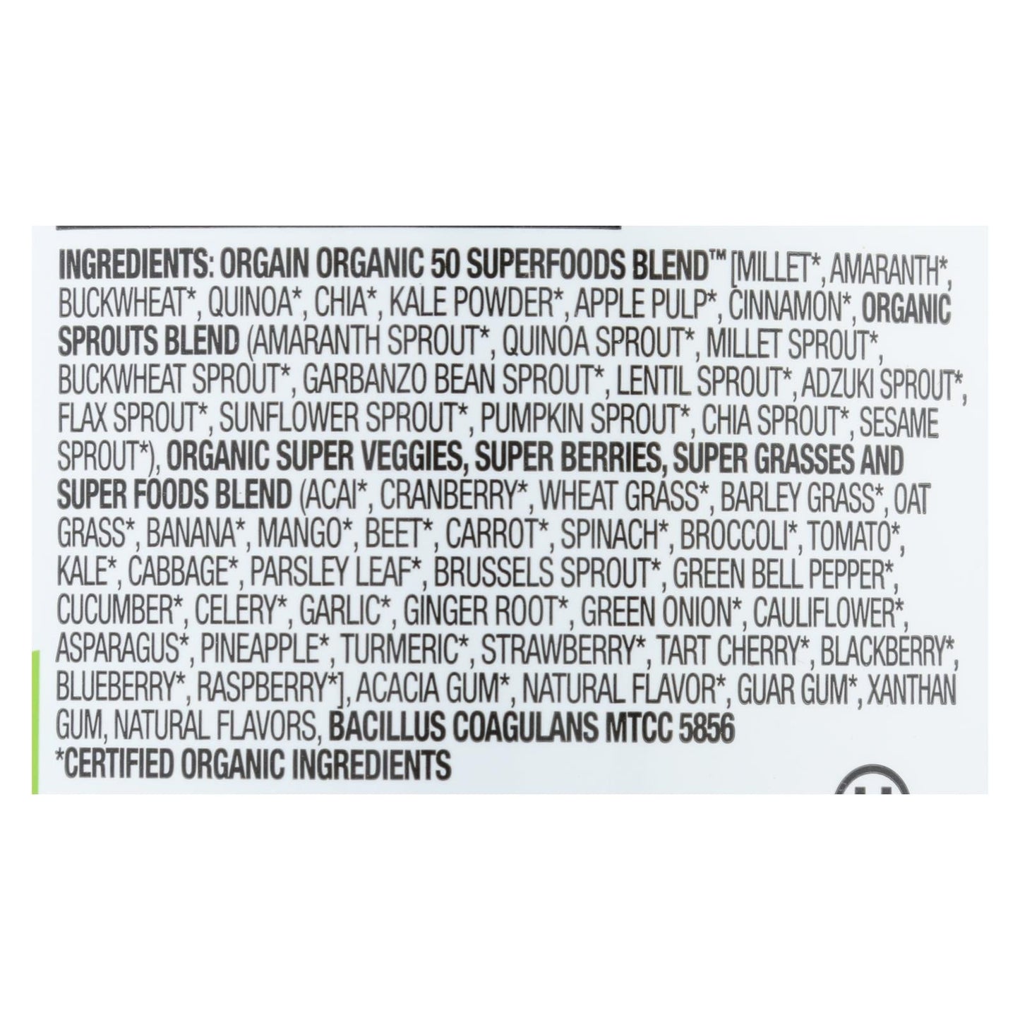Orgain Organic Superfoods Powder, 0.62 Lb.