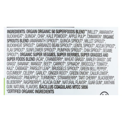 Orgain Organic Superfoods Powder, 0.62 Lb.