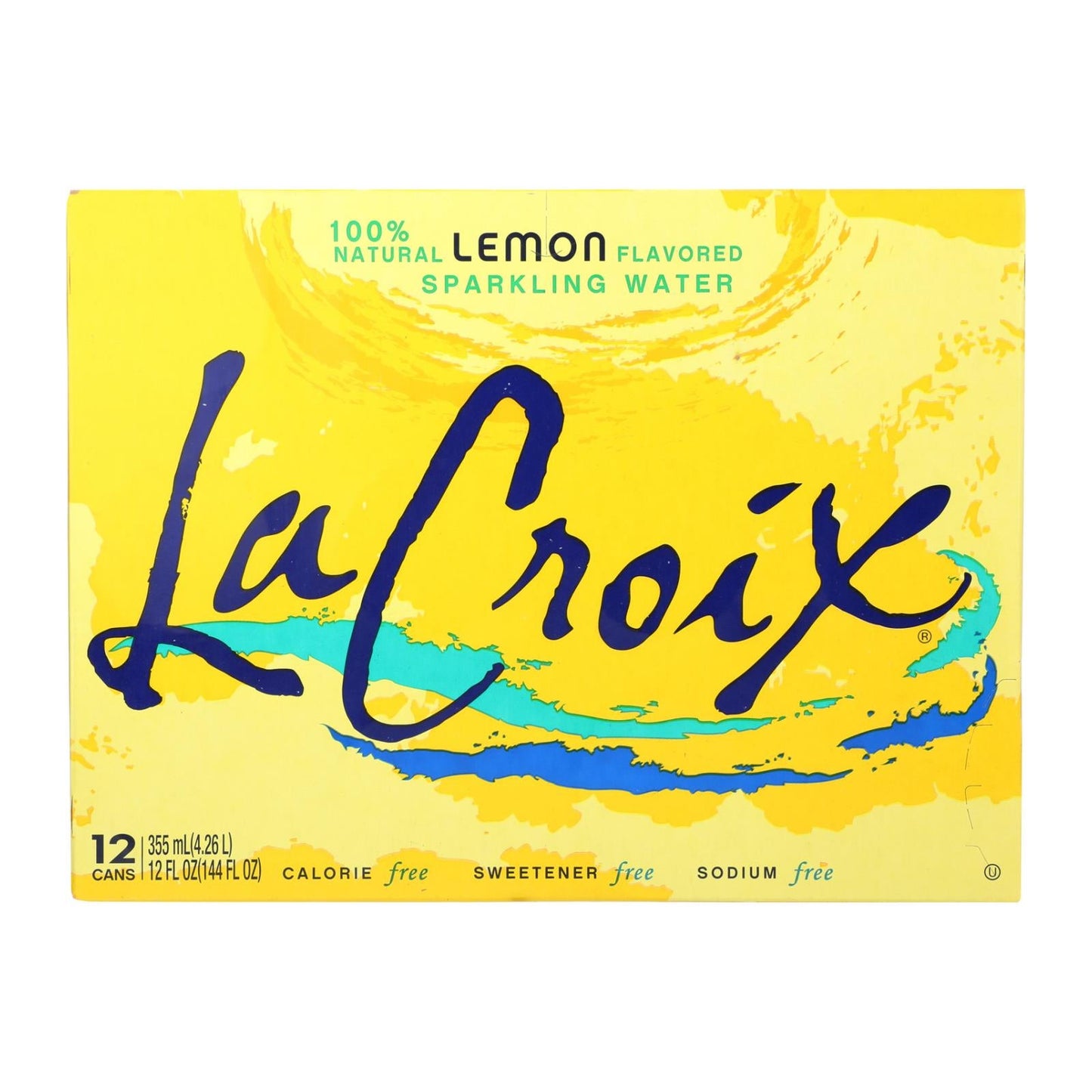 Sparklingly Refreshing Lacroix Lemon Water, Case of 2 x 12 Fl Oz