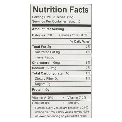 Divina Organic Pitted Green Olives, Pack of 6 — 6 oz Each