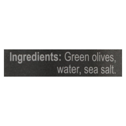 Mina Green Pitted Olives, 12.5 oz., Case of 6 — Mediterranean, Gluten-Free