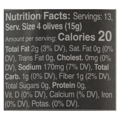 Mina Green Pitted Olives, 12.5 oz., Case of 6 — Mediterranean, Gluten-Free
