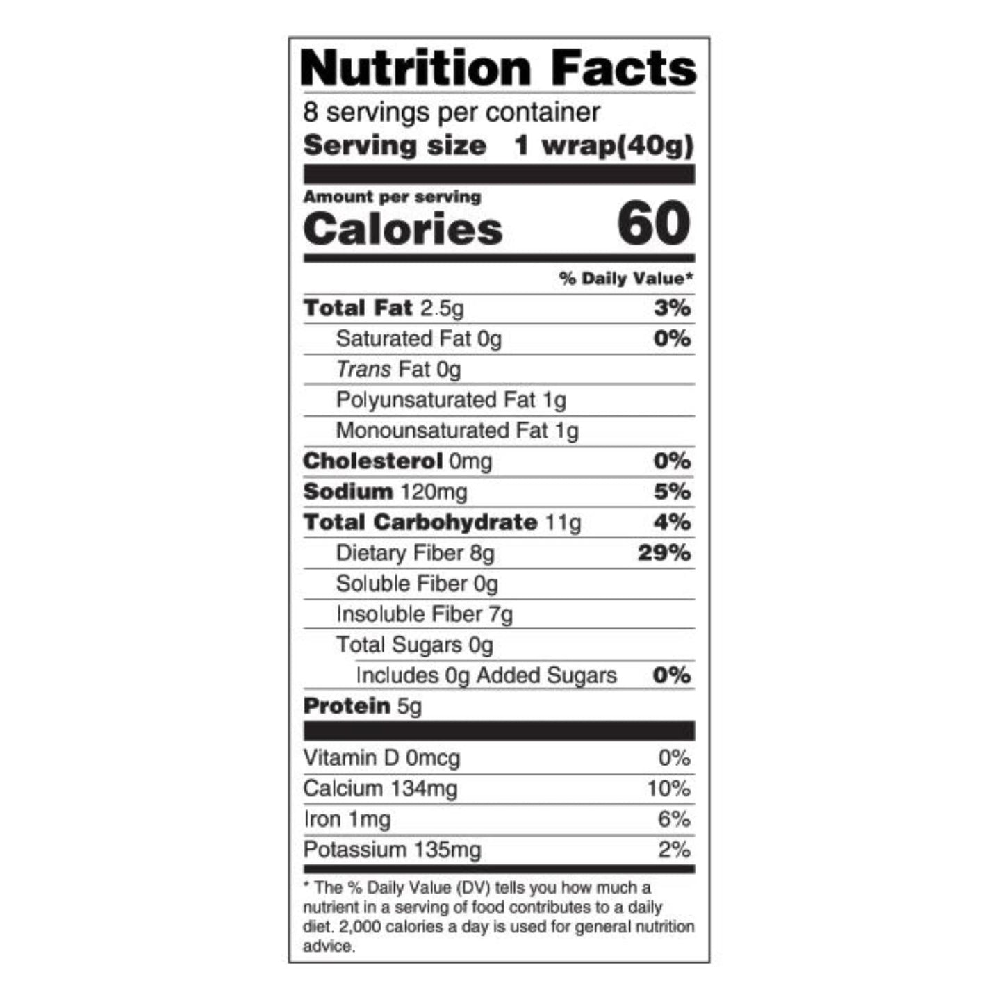 Tumaro's Carb Wise Multi Grain Wraps, 8 Count (Pack of 6)