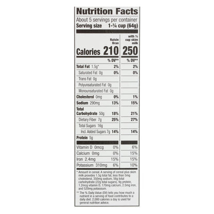 Cascadian Farm Organic Raisin Bran Cereal, 12 Oz. (Pack of 10)