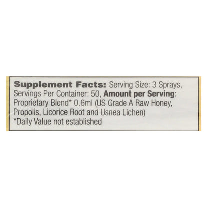 Honey Gardens Propolis Spray 1 oz - Natural Throat & Immune Support