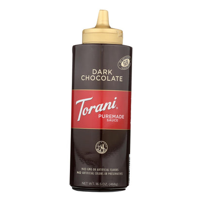 Torani Dark Chocolate Sauce (Pack of 4 - 16.5 fl Oz)