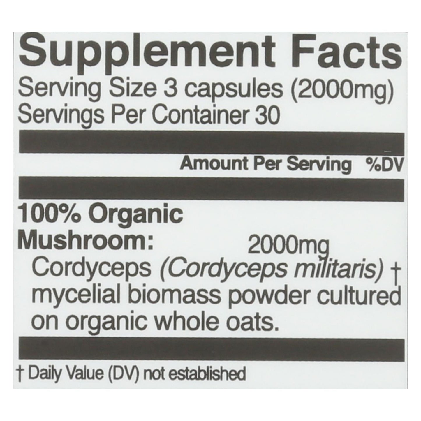 Om Mushroom Superfood Cordyceps Mushroom Capsules, Energy and Endurance Support Supplement, 90 Count