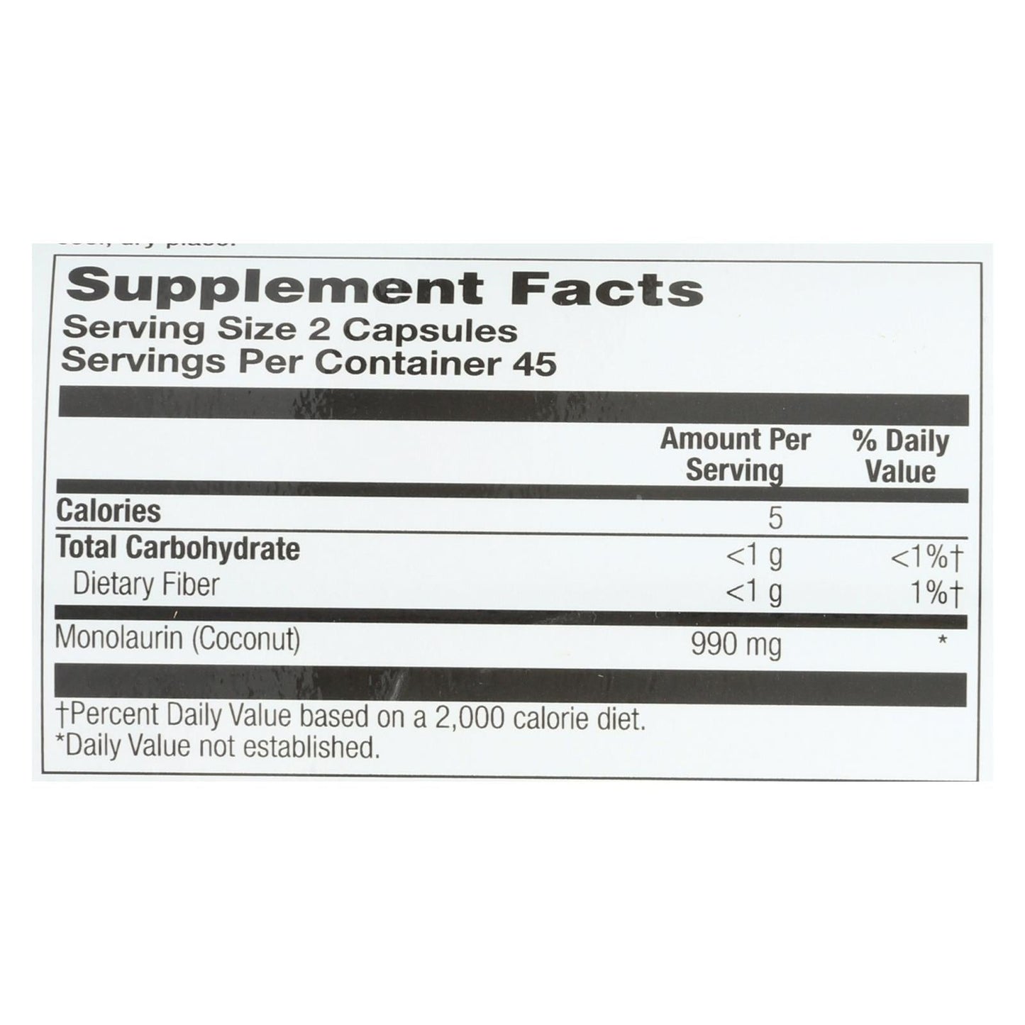 Health From The Sun Monolaurin - 90 Vegetarian Capsules