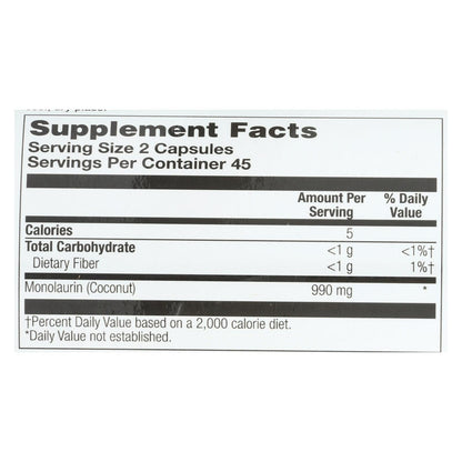 Health From The Sun Monolaurin - 90 Vegetarian Capsules