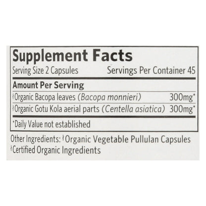 Organic India Memory & Mental Clarity Supplement (90 Vegetarian Capsules)