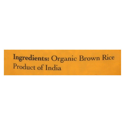 Lotus Foods Organic Whole Grain Brown Basmati Rice, 6 x 30 Oz. Packs
