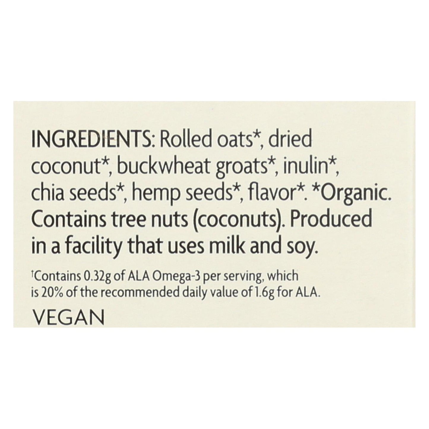 Nature's Path Organic Qi'a Superfood Hot Oatmeal: Creamy Coconut, 8 Oz. (Pack of 6)