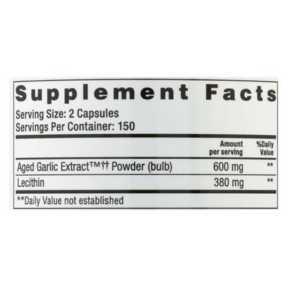 Kyolic Aged Garlic Extract Cholesterol Formula 104 (300 Capsules)