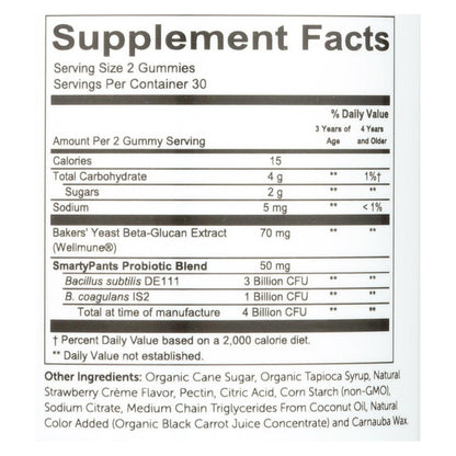 Smartypants Kids Probiotic Straws with Vitamin C (Pack of 60)