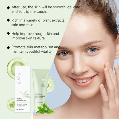 Hoygi Facial Exfoliating Gel Gently Cleanses Pores, Tenderizes Skin And Exfoliates Blackheads And Acne Purifying Facial Gel