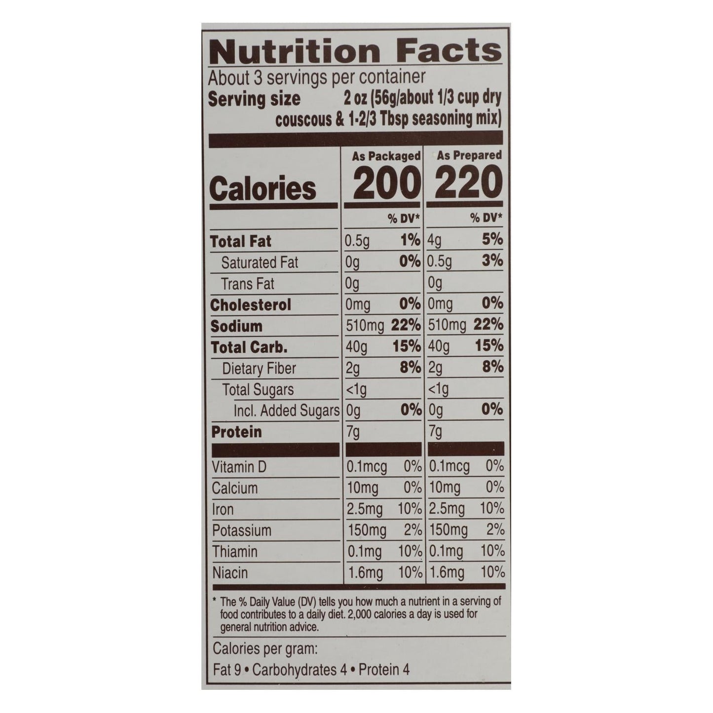 Near East Herb Chicken Couscous Mix, 12 - 5.7 Oz. Packs
