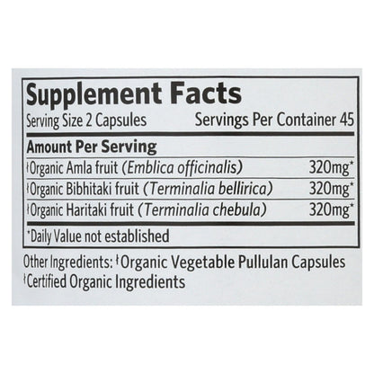 Organic India Triphala Supplement, 90 Vcaps