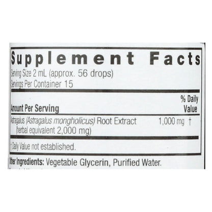 Nature's Answer Astragalus Root Alcohol-Free Liquid Extract, Immune Support, 1 Fl Oz