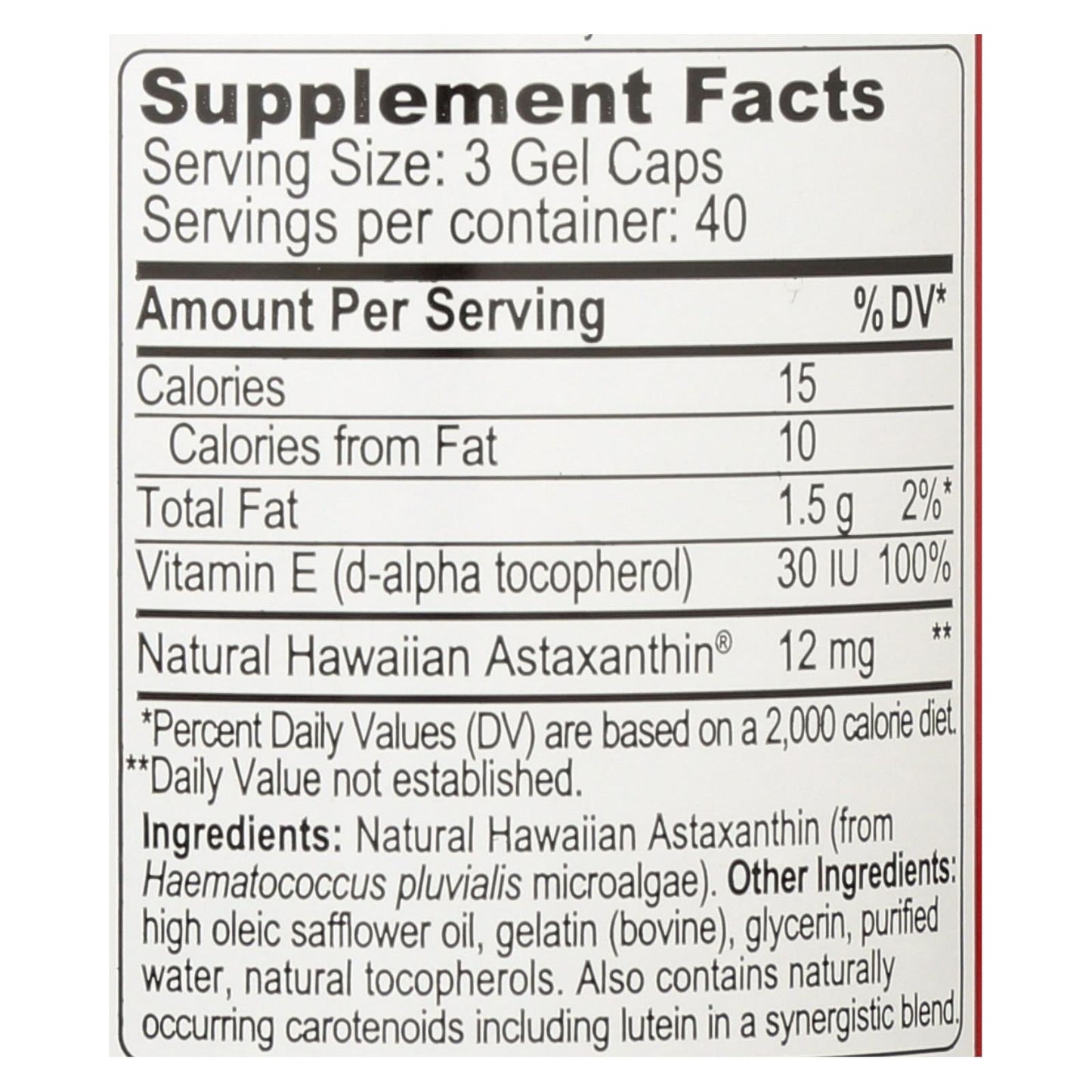 Bioastin Astaxanthin 4mg (120 Capsules) - Microalgae Supplement