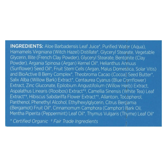 Andalou Instant Clarity Blue Clay Face Mask - Argan Oil Enhanced Hydration - Pack of 6