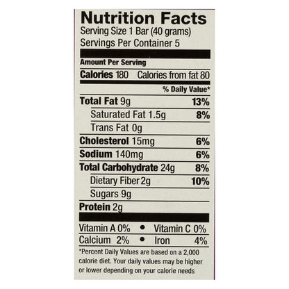 Pamela's Products Oat Spice Whomever Bars, Raisin Walnut, 6 x 1.41 Oz.