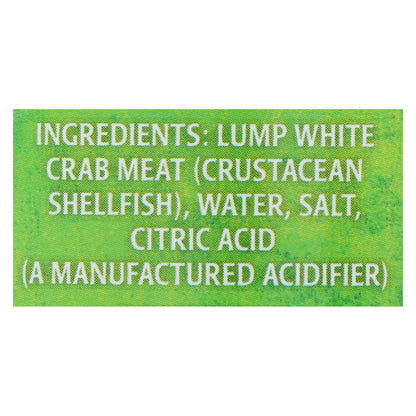 Crown Prince Fancy White Lump Crab Meat (12 Pack of 6 Oz.)